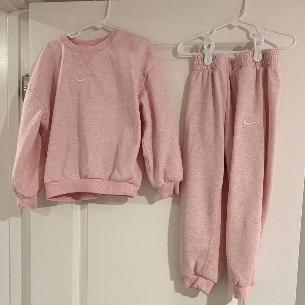 Nike Kids Light Pink Sweatshirt and Joggers